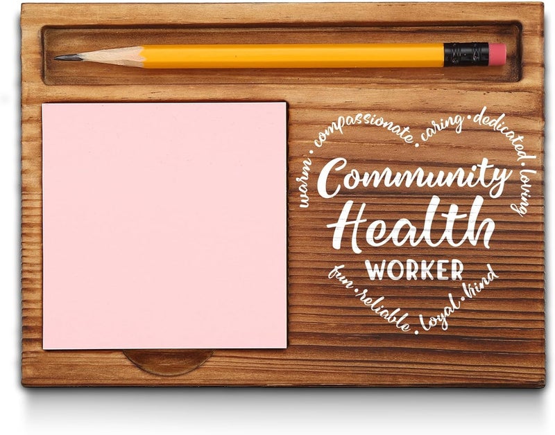 akeke Community Health Worker Gifts, Community Health Worker Appreciation Gifts, Thank You Gifts for Community Health Worker, Health Care Worker Desk Self-Stick Note Pad Holders GSH14 - Image 1